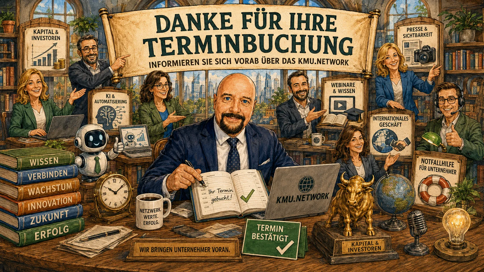 Danke für Ihre Terminbuchung – informieren Sie sich vorab über das KMU.NETWORK