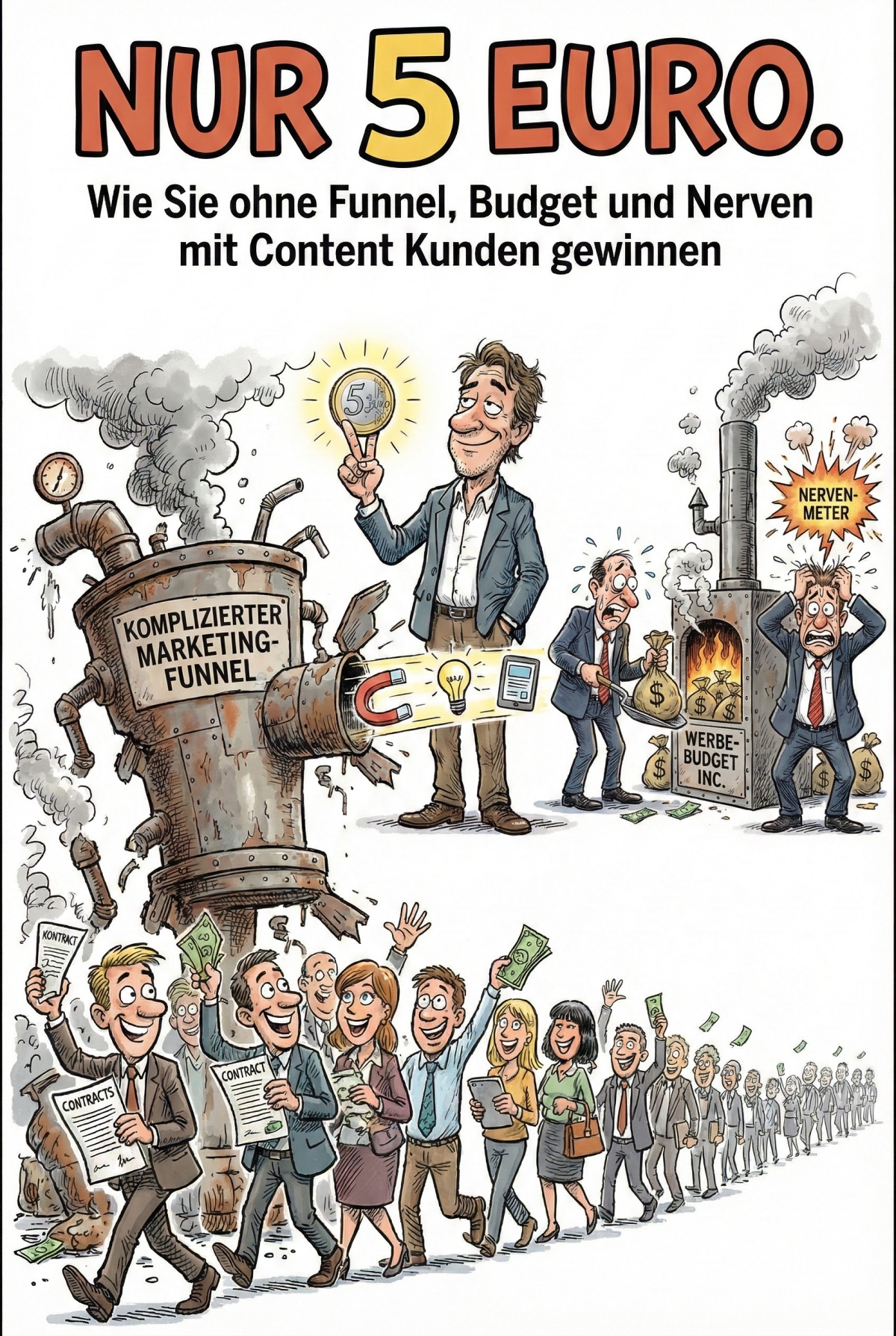 Buchcover NUR 5 EURO.