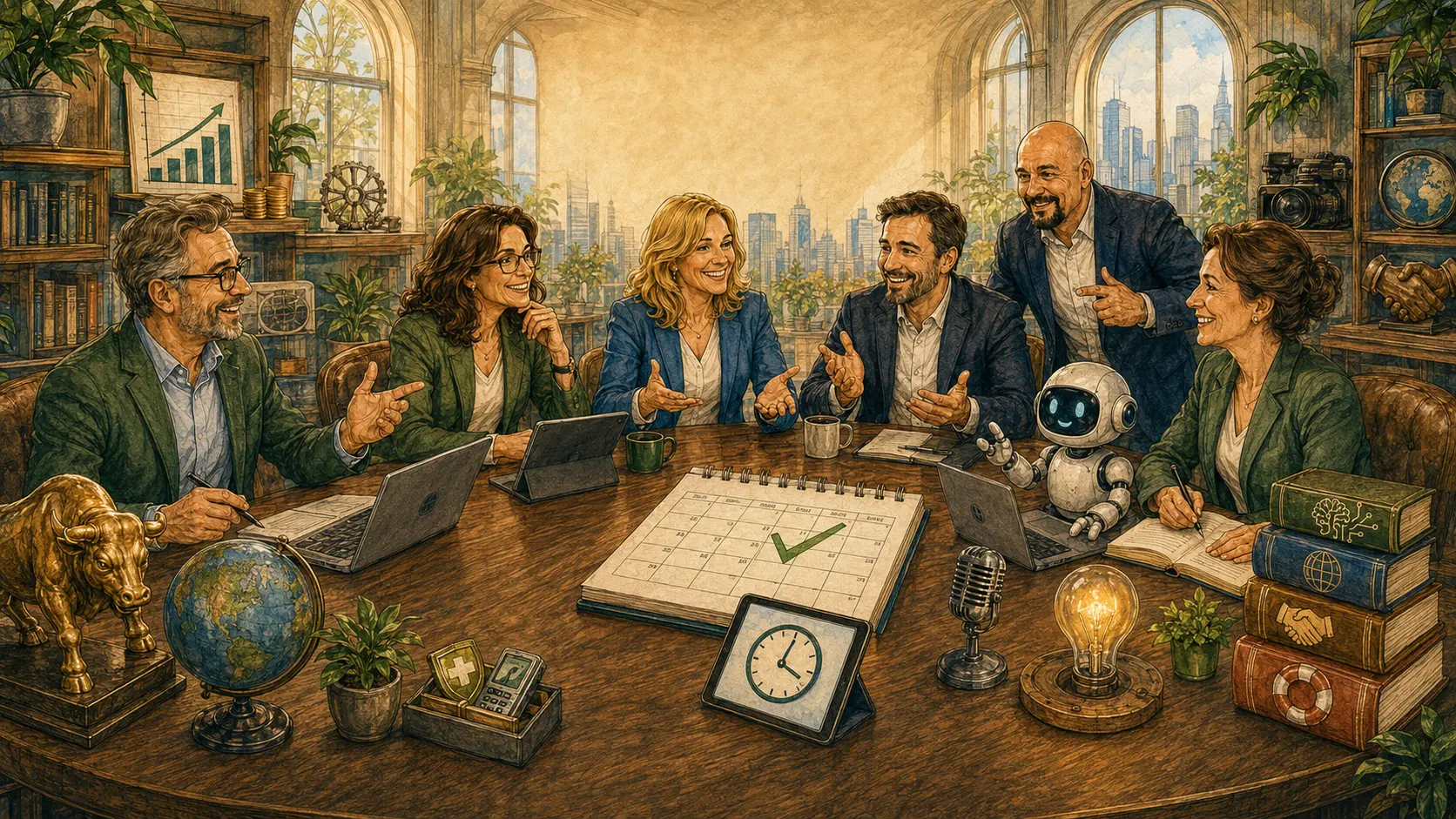 Das KMU.NETWORK-Team plant gemeinsam den nächsten Gesprächstermin